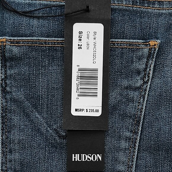 NWT HUDSON Holly High Rise Crop Flare Step Hem Jeans 26 Loss Control NEW - Picture 3 of 9